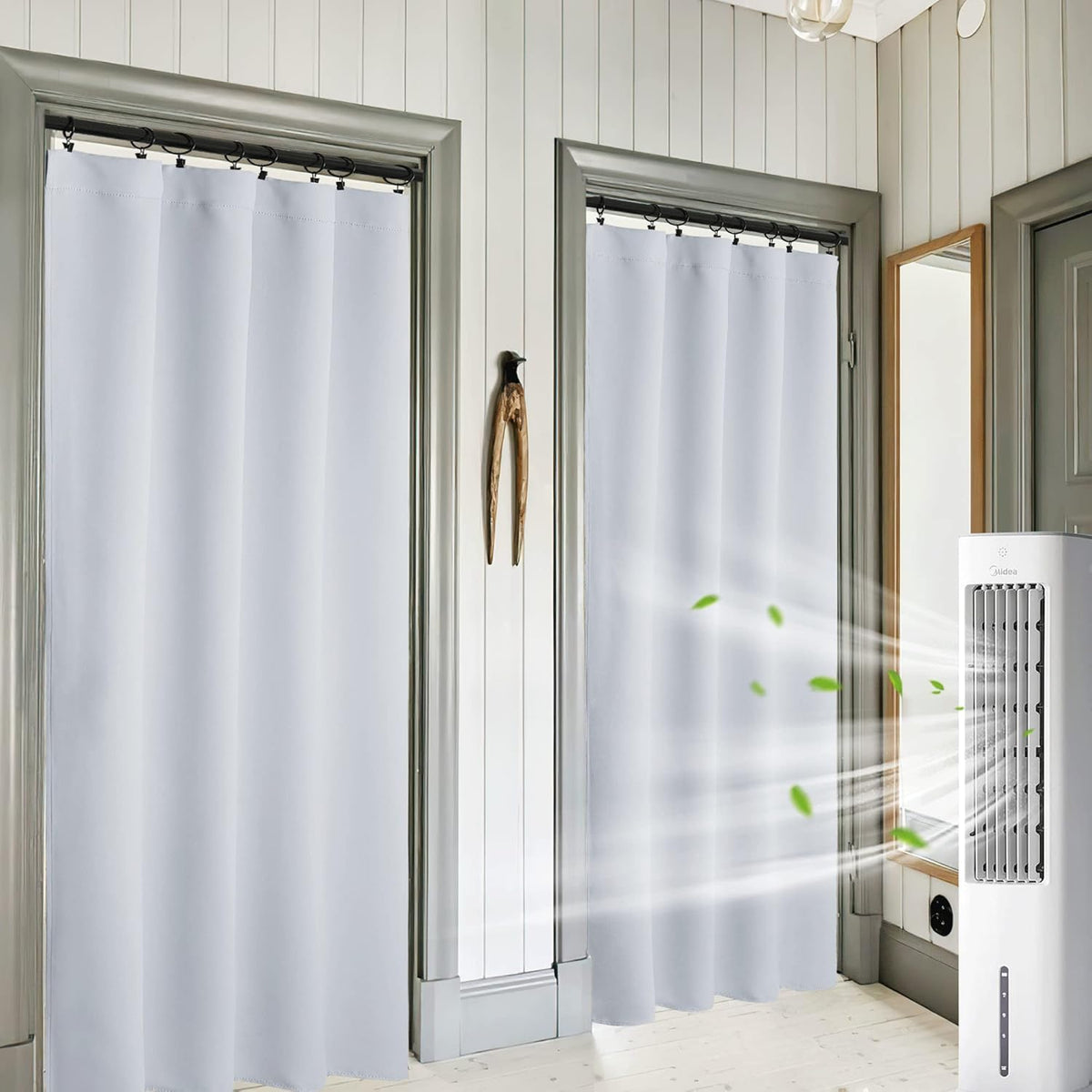 RYB HOME Curtains for Bedroom 72 inches Long, Blackout Thermal Insulating Window Treatment Drapes