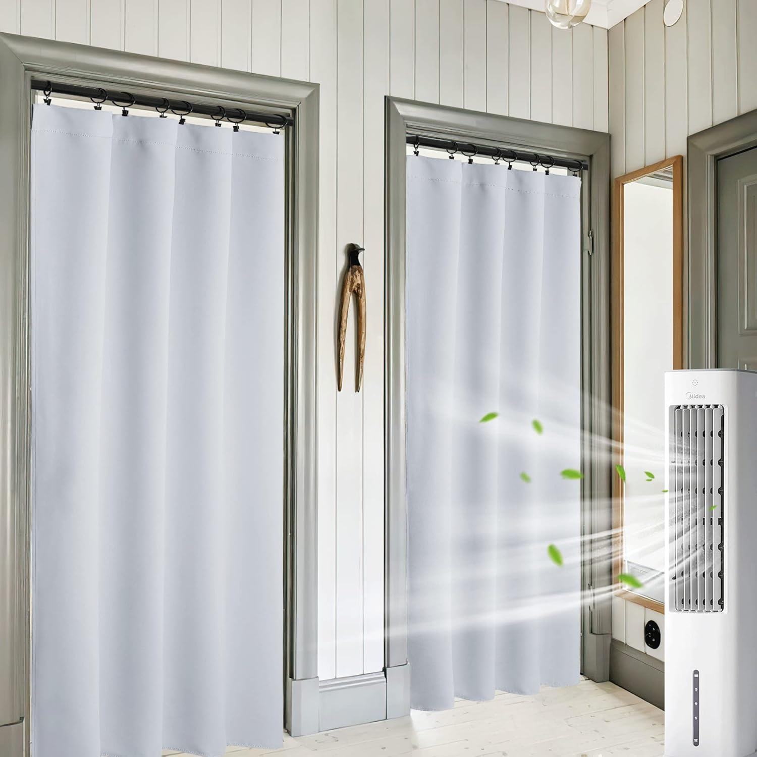 RYB HOME Curtains for Bedroom 72 inches Long, Blackout Thermal Insulating Window Treatment Drapes