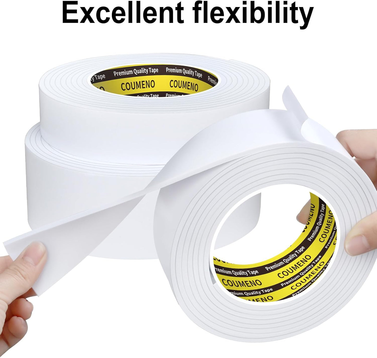 2 Pack Single-Sided Adhesive Foam Tape 1inX9.84FT Single-Sided Sealing Strip Foam Pad Sponge Tape