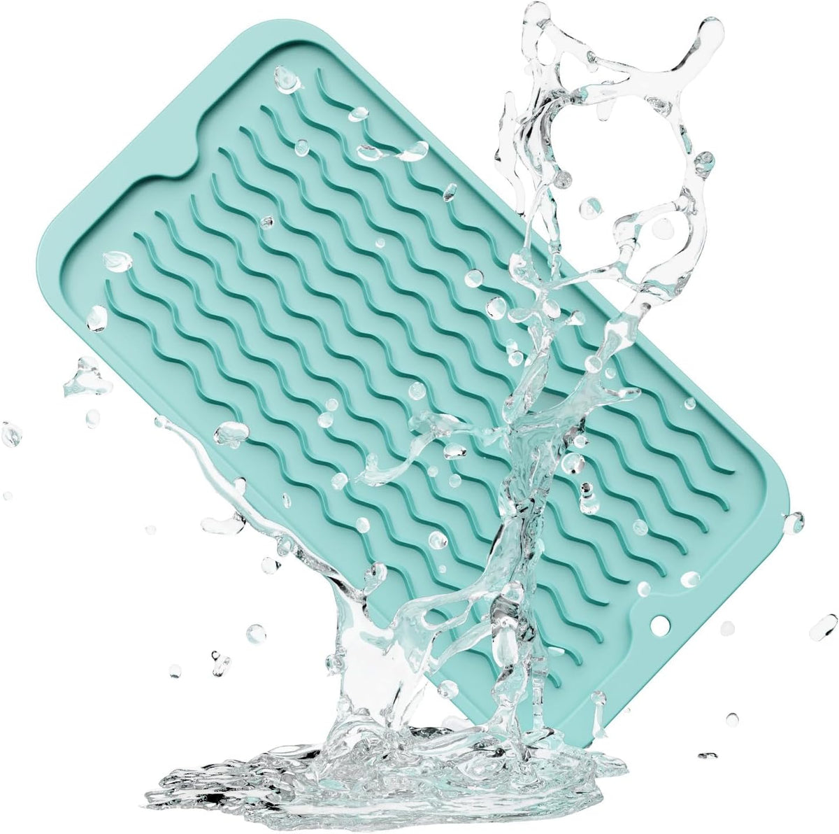 ZLR Silicone Dish Drying Mat for Kitchen Counter, Eco-Friendly Fast Dry Dish Mat, Easy Clean Multi