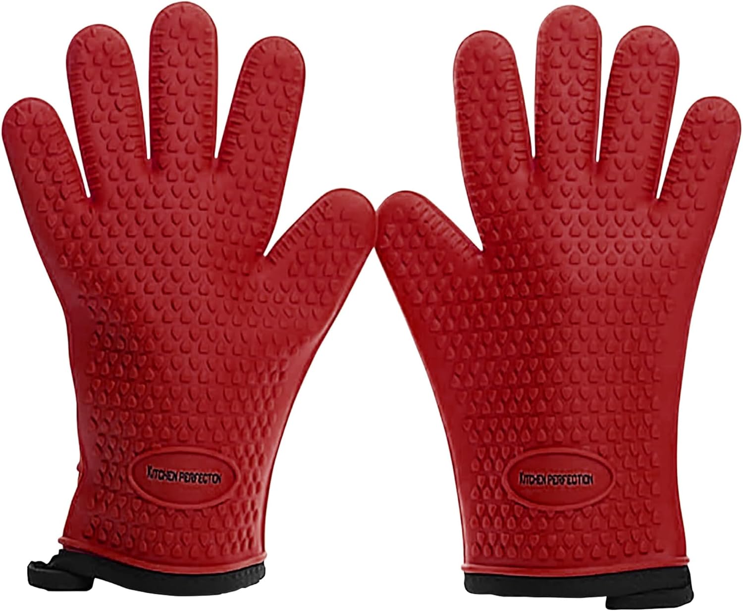 KITCHEN PERFECTION S Silicone Smoker Oven Gloves -Extreme Heat Resistant BBQ Gloves -Handle Hot
