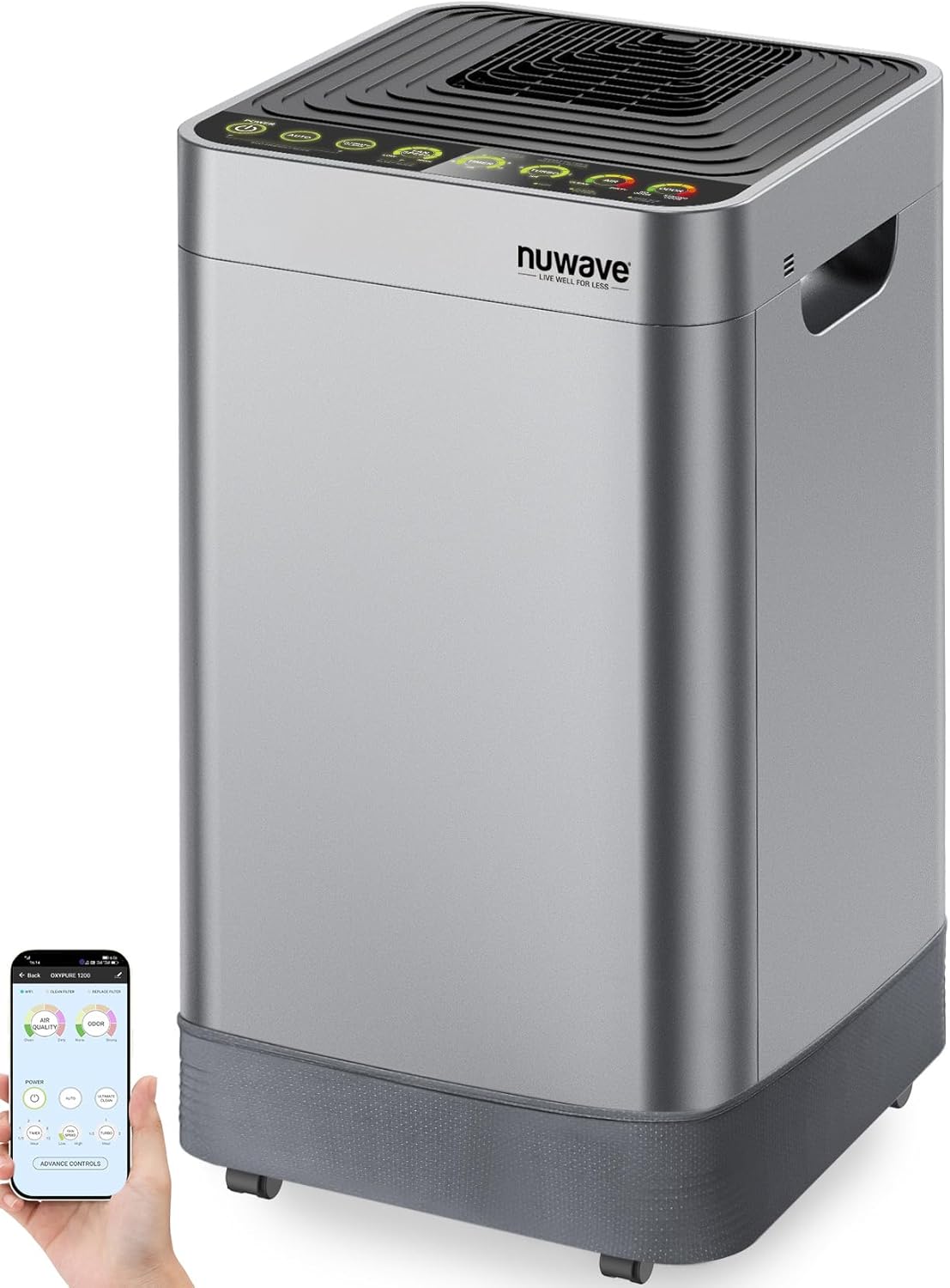 Nuwave Air Purifier for Extra Large Room 2934 Sq Ft, OxyPure Smart Air Purifier with 5 Stage