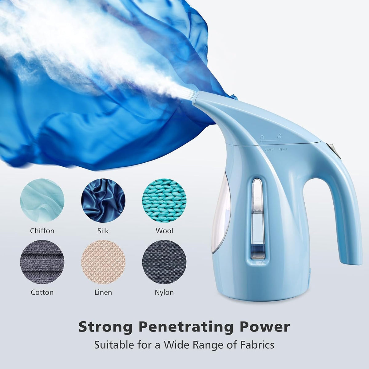 HiLIFE Steamer for Clothes, Portable Handheld Design, 240ml Big Capacity, 700W, Strong Penetrating
