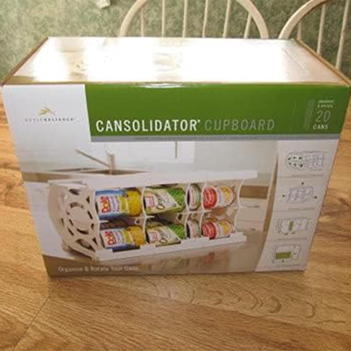 Shelf Reliance Cansolidator Cupboard - 2-Pack Can Organizer for Pantry, Stackable Soda Can Storage