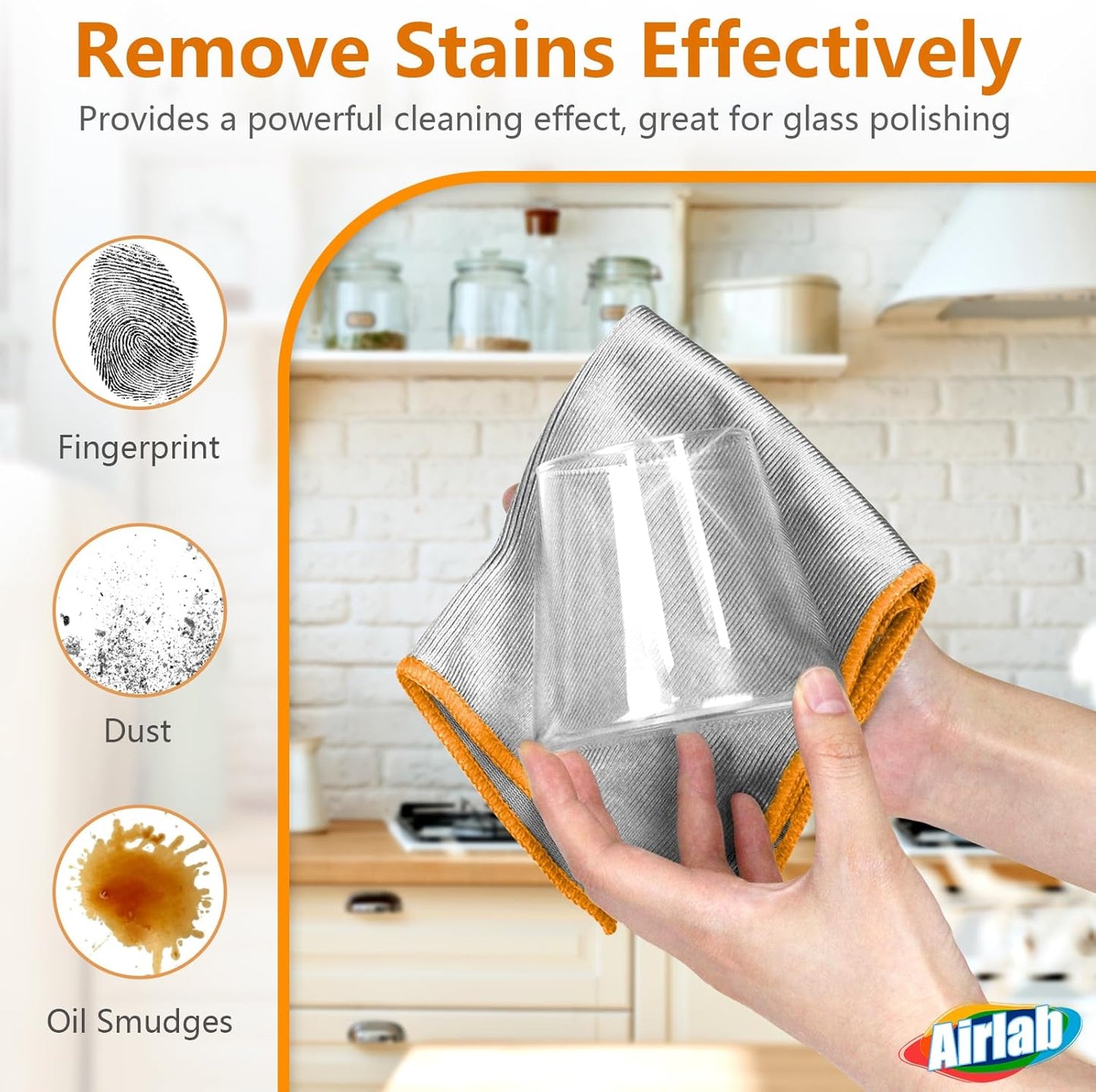Glass Polishing Cloth Streak Free Miracle Microfiber Cleaning Cloth Lint Free Cleaning Rags for