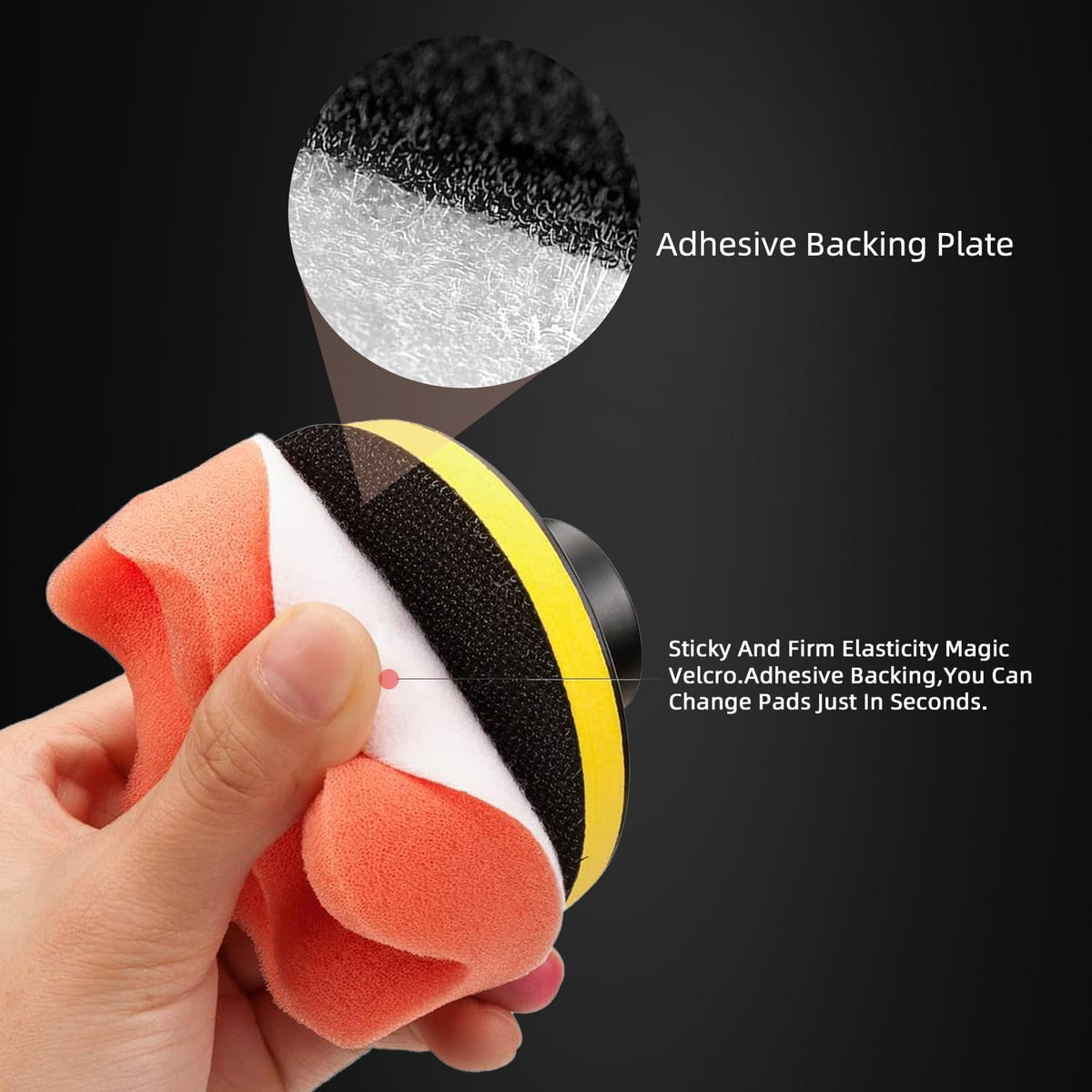 Drill Polishing Kit for Car, 3''(80mm) 32Pcs Car Foam Buffing Pads, Wool Pads Drill Buffing Pad