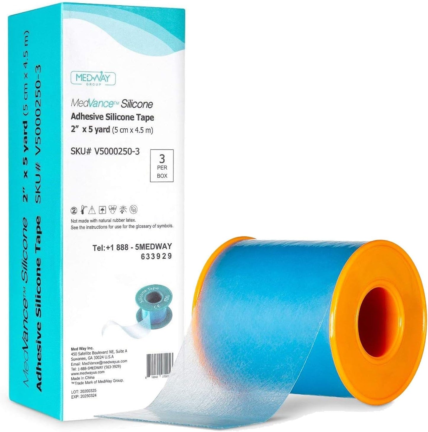 Medvance Cuttable Soft Silicone Tape - Waterproof Breathable Tape for All Skin Types - Easy Apply