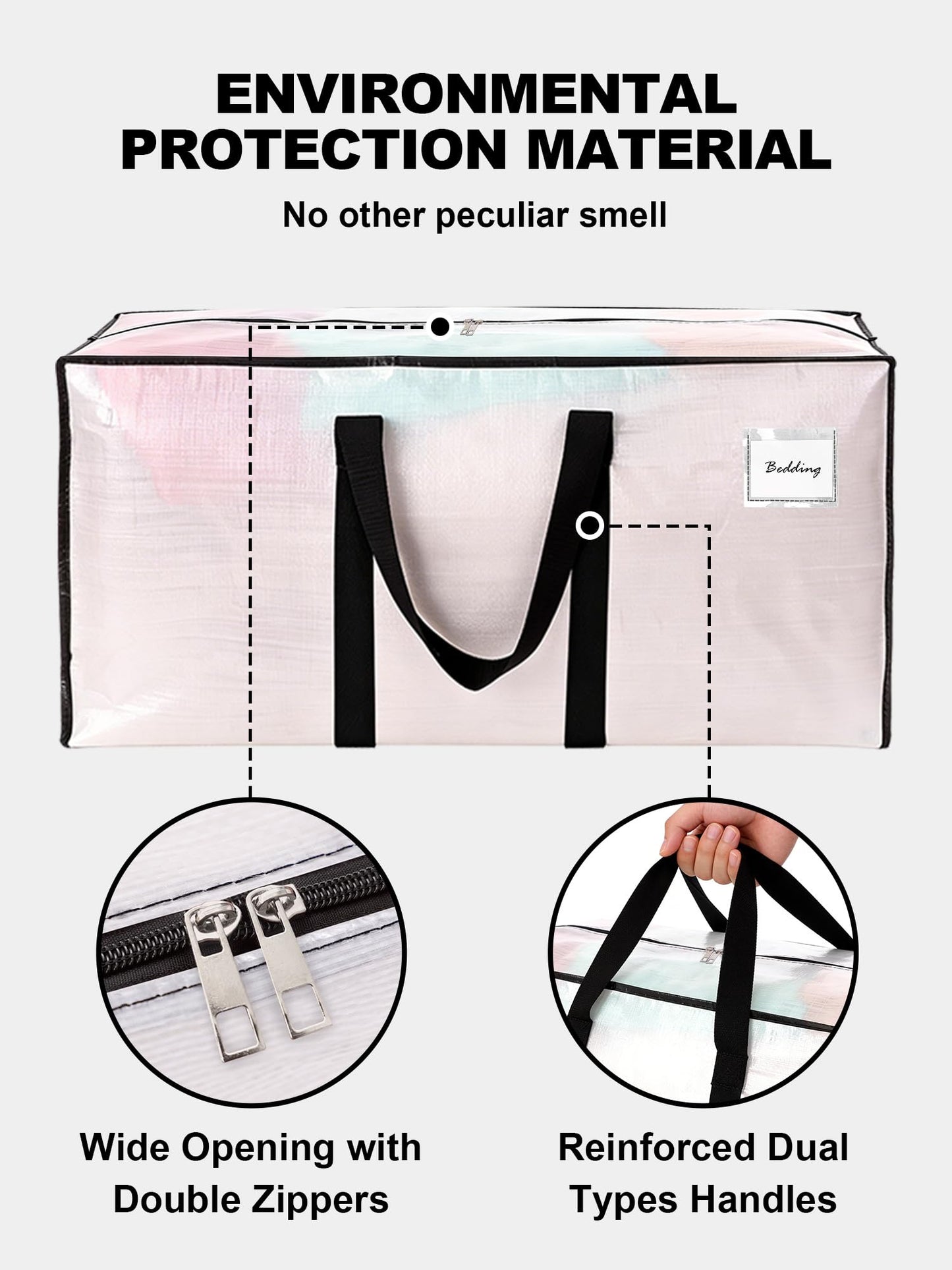 HOMESURE Supports 200lbs Heavy Duty Moving Bags - Strong Zipper & Wrap-Around Handles
