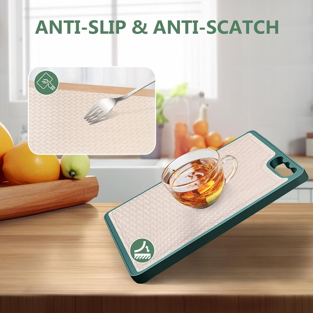 Shelf Liners, Non-Adhesive Drawer Liner, Waterproof & Oil-Proof Kitchen Cabinet Cupboard Liner