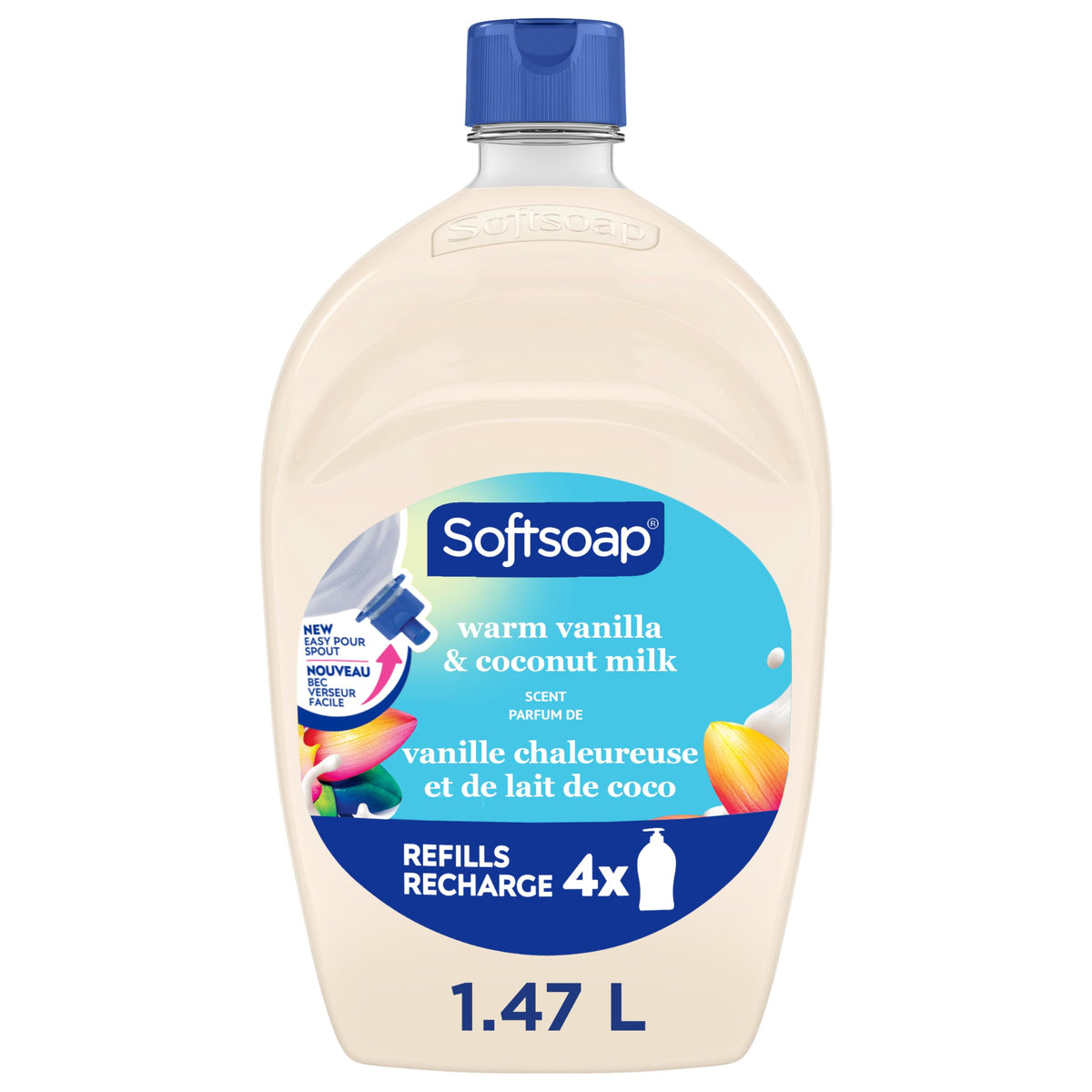 Softsoap Liquid Hand Soap, Warm Vanilla and Coconut Milk, 50 fl oz Refill