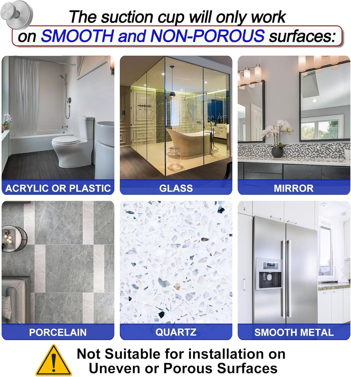 Suction Cup Hooks for Shower, Removable Towel Hooks for Bathroom Window Glass Door Wall, Bath Robe