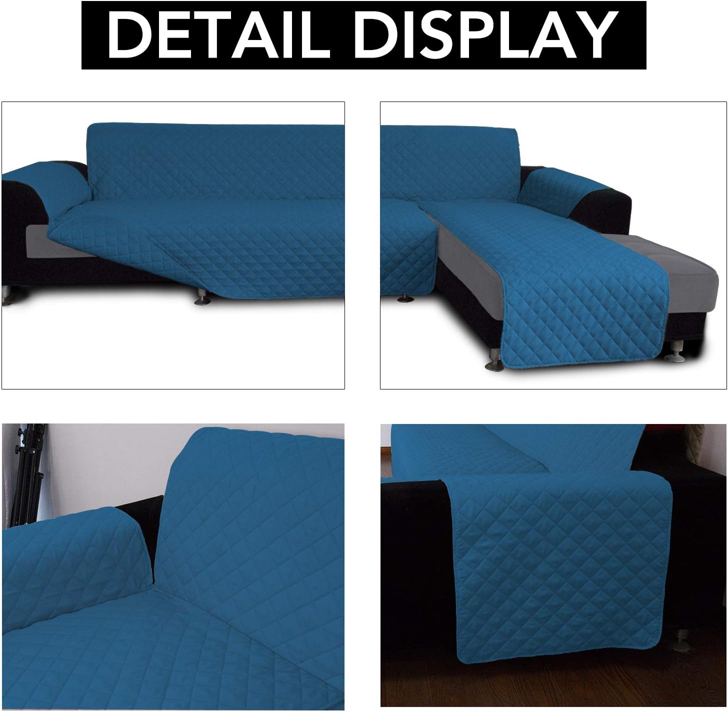Easy-Going Sofa Slipcover L Shape Sofa Cover Sectional Couch Cover Furniture Protector Mat for Pets