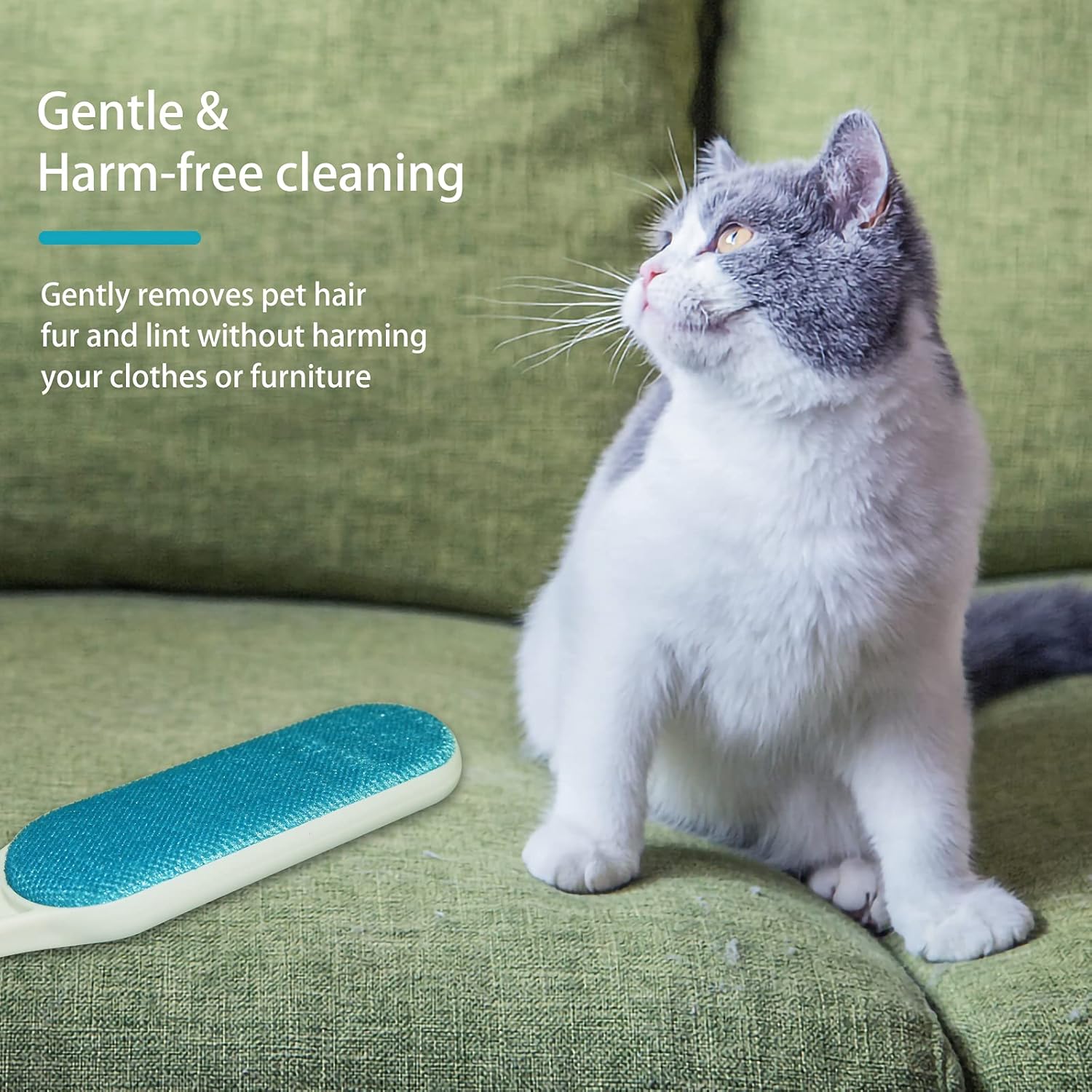 2 Pack Furniture Lint Remover Brushes, Double Sided Self Cleaning Loose Hair Catcher for Pet, Hair