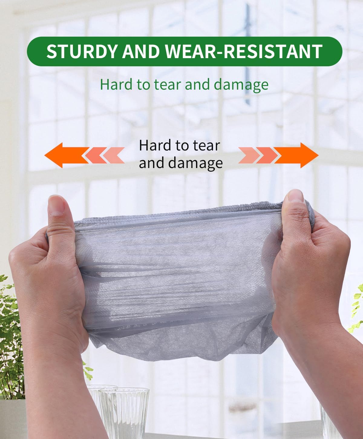 100Pcs(50 Pairs) Non-Woven Shoe Covers Disposable Non Slip for Indoors, Breathable | Durable | Boot
