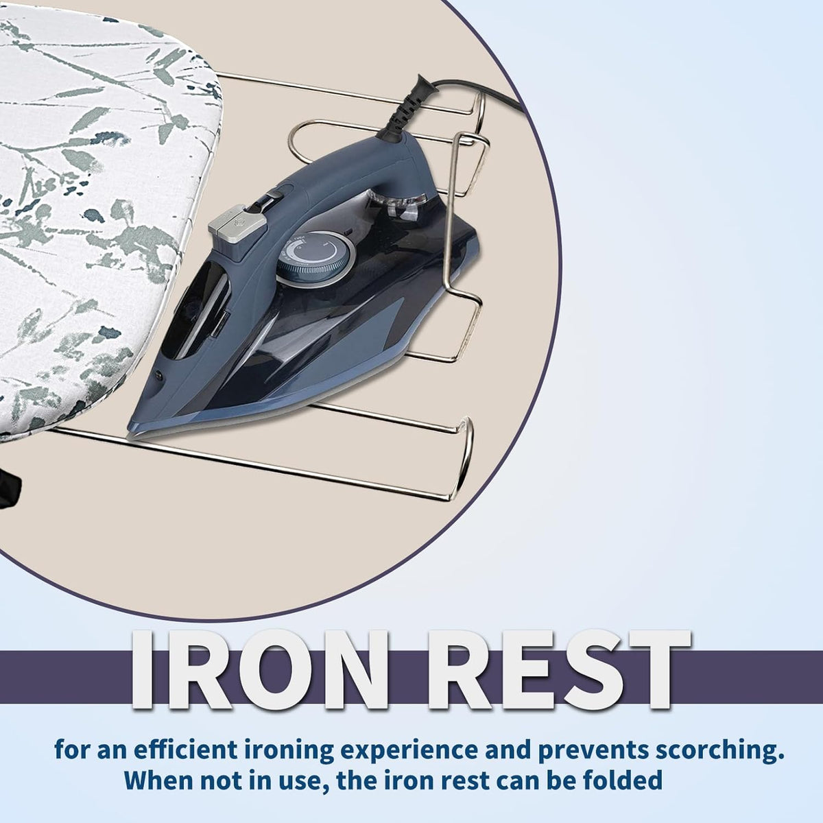 Tabletop Ironing Board Folding with Iron Holder and Iron Rest, Portable Space Saving Small Metal