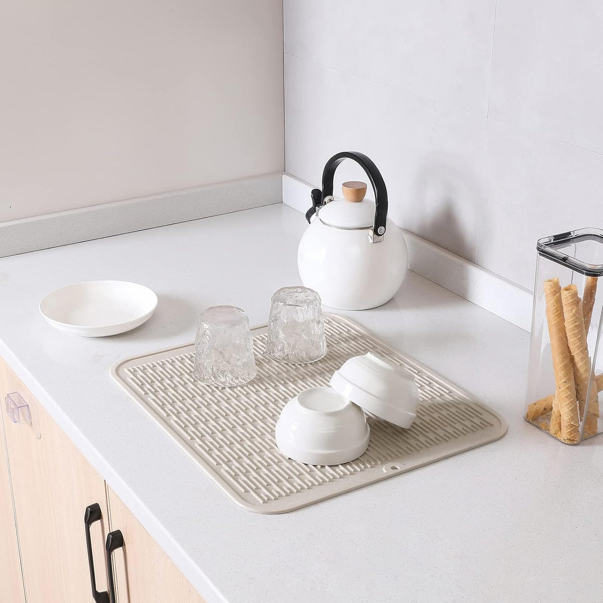 Silicone Dish Drying Mat for Multiple Usage,Easy clean,Eco-friendly,Heat-resistant Silicone Mat for