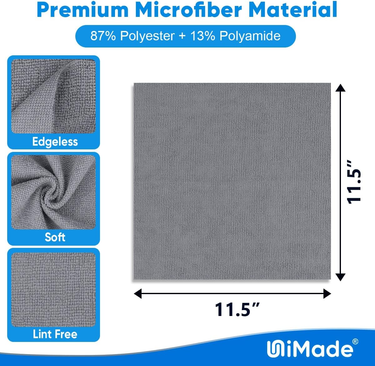 Microfiber Cleaning Cloth, 50 Pack Microfiber Towels for Cars Reusable Shop Rags Bulk Lint Free