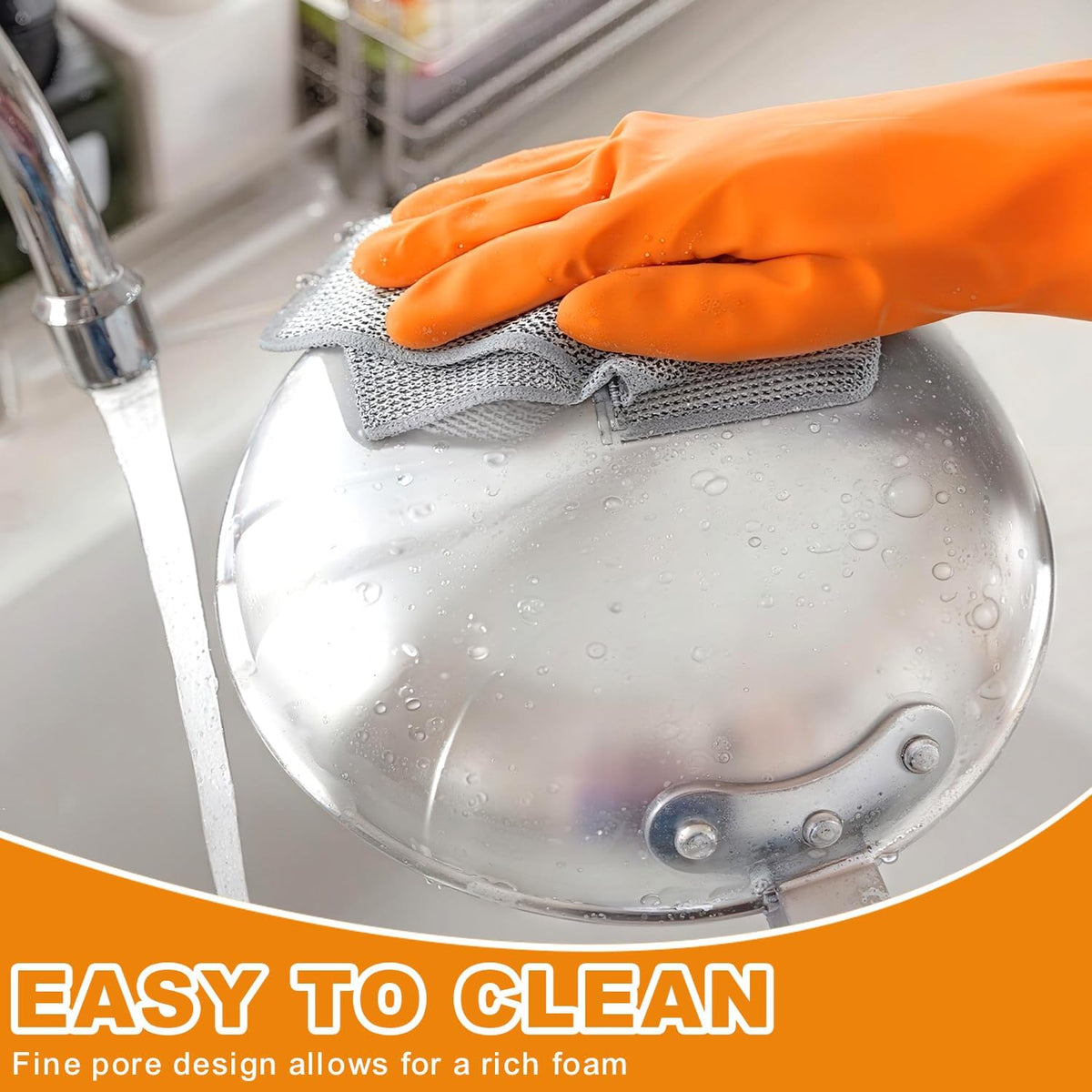20 Pcs New Upgrade 3-Layer Metal Dish Cloth, No Scratches Wire Cleaning Cloth , Reusable