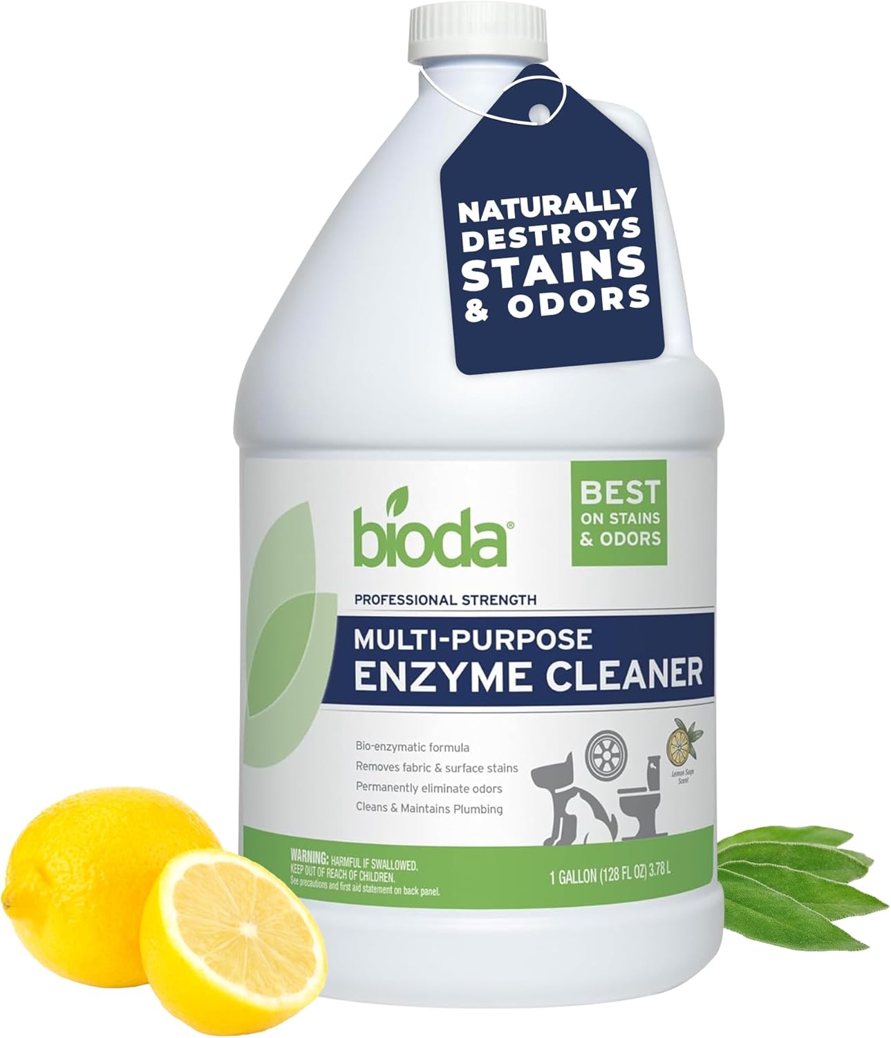 Bioda Multi-Purpose Probiotic Enzyme Cleaner and Deodorizer | Professional Strength | Trash Can
