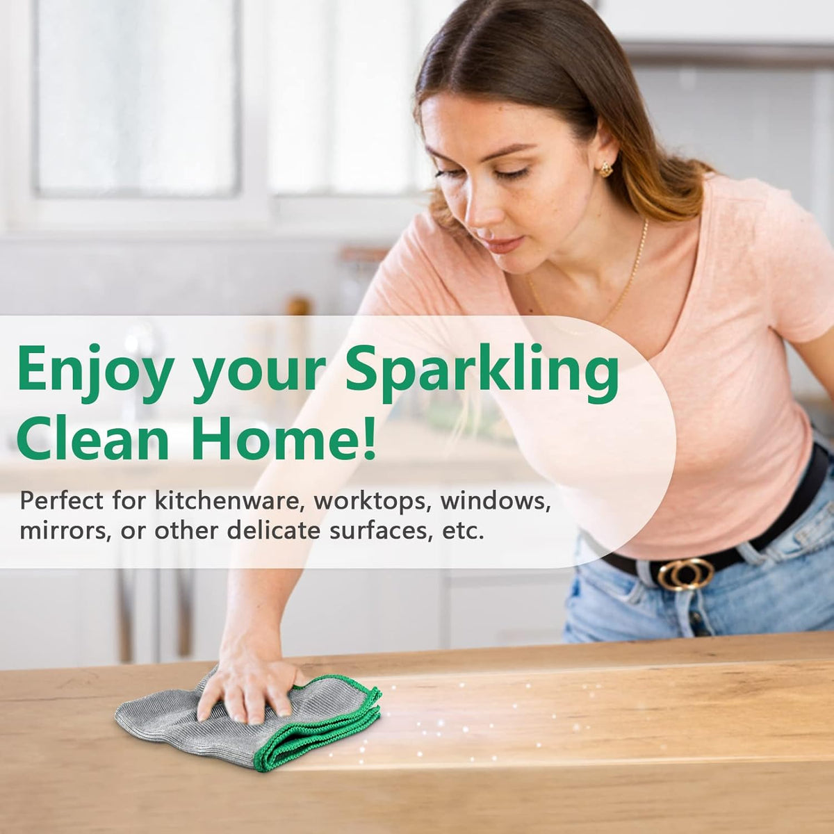 Glass Polishing Cloth Streak Free Miracle Cleaning Cloth Lint Free Microfiber Cleaning Rags for