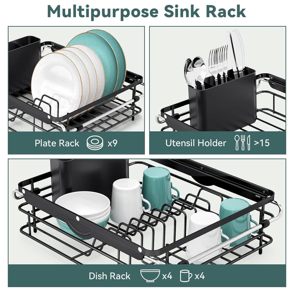 Over the Sink Dish Drying Rack,In Sink Dish Drying Racks,Expandable Dish Rack Over Sink