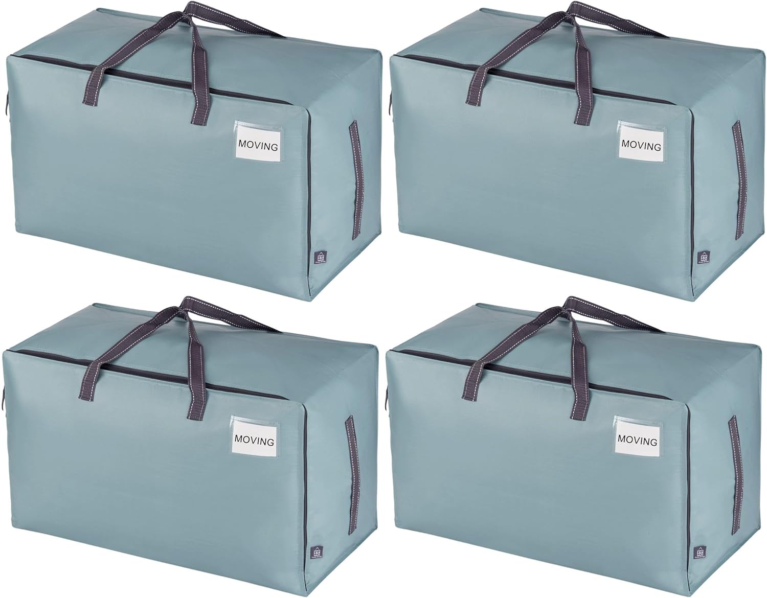 VENO 4 Pack Moving and Storage Bags, Heavy Duty, Alternative to Moving Boxes, Large Packing Totes