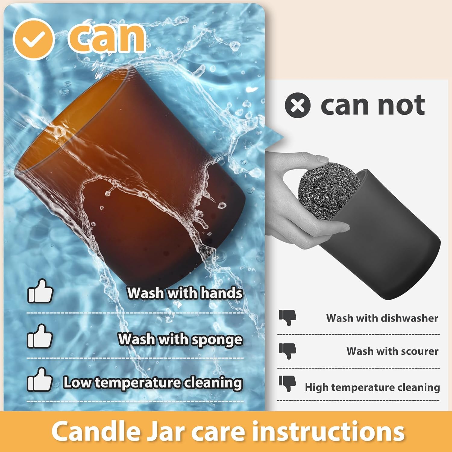 Thick Candle Jars for Making Candles 12 Pcs, 7 OZ Empty Jars with Wood Lids for Candle Making