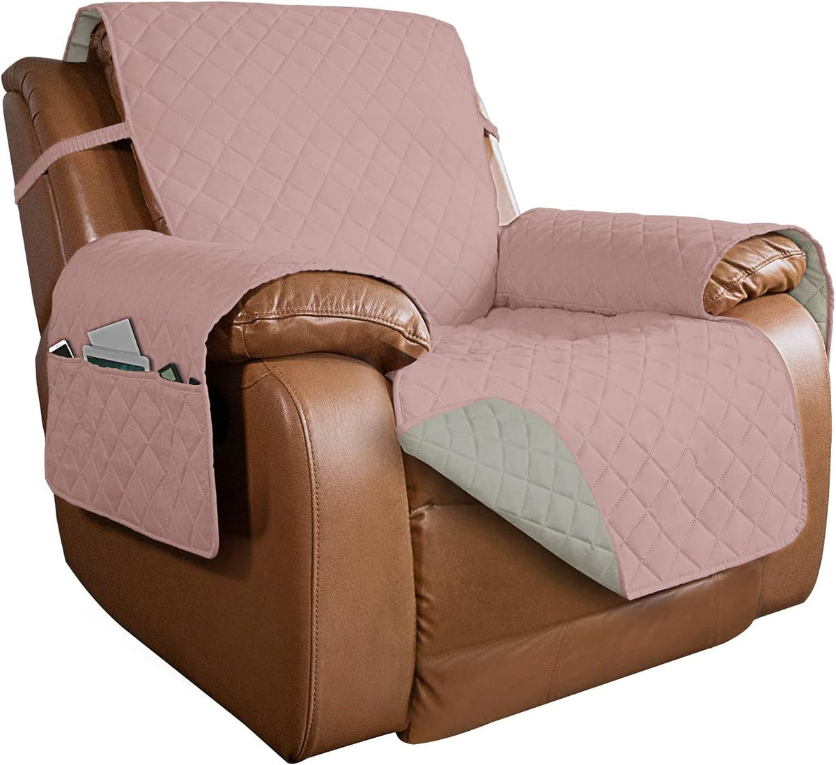 PureFit Reversible Quilted Sofa Cover, Water Resistant Slipcover Furniture Protector, Washable