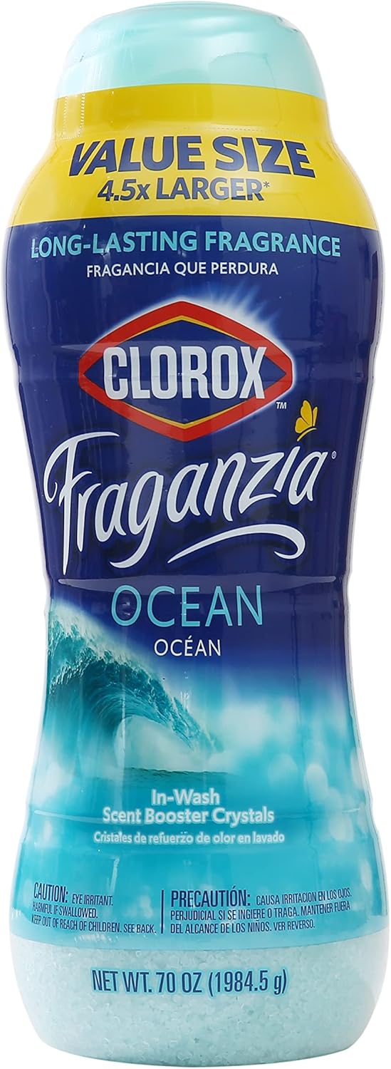 Clorox Fraganzia Laundry Scent Booster Crystals in Ocean Scent - Scented In-Wash Freshener Beads