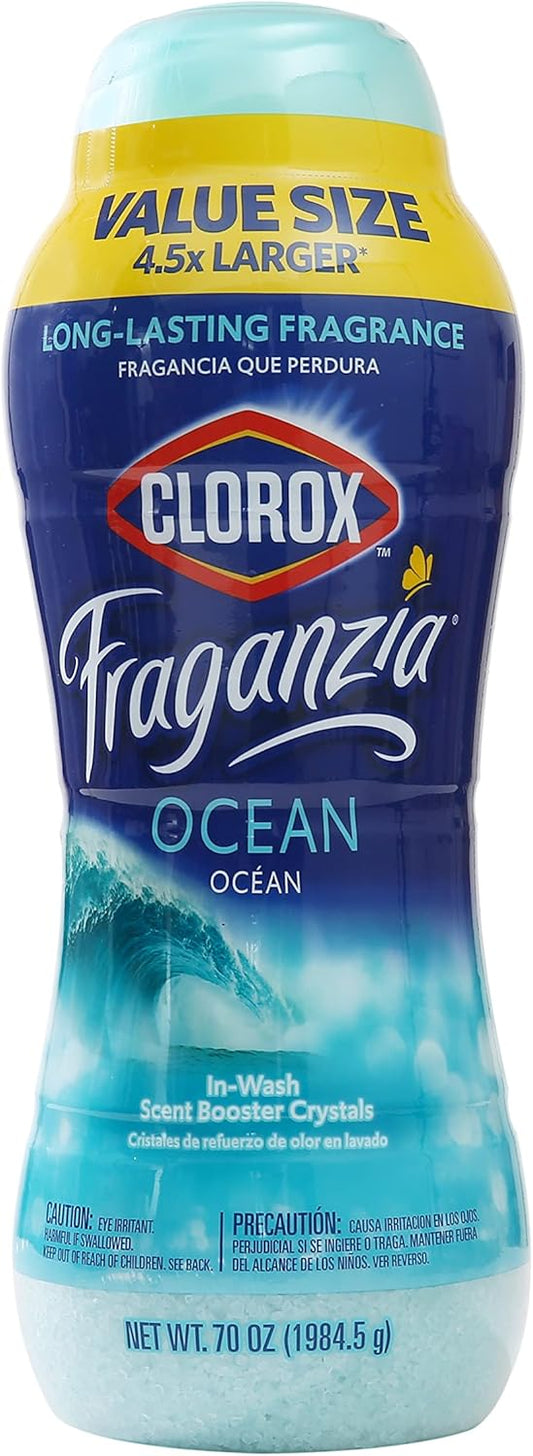 Clorox Fraganzia Laundry Scent Booster Crystals in Ocean Scent - Scented In-Wash Freshener Beads