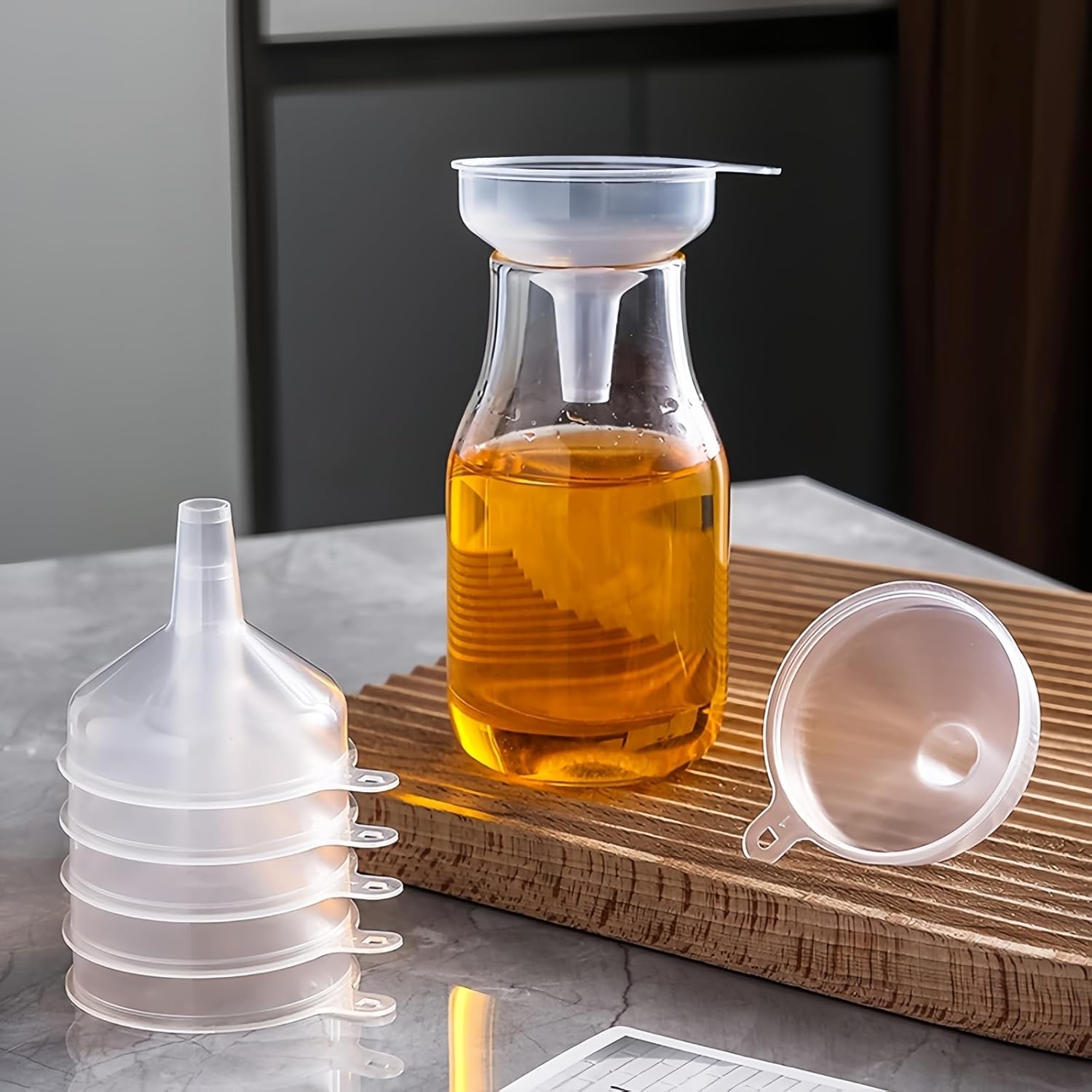9 Pack Small Funnel Kit 3 Sizes w/Droppers for Kitchen Bottles, Essential Oils, Capsules & Pet