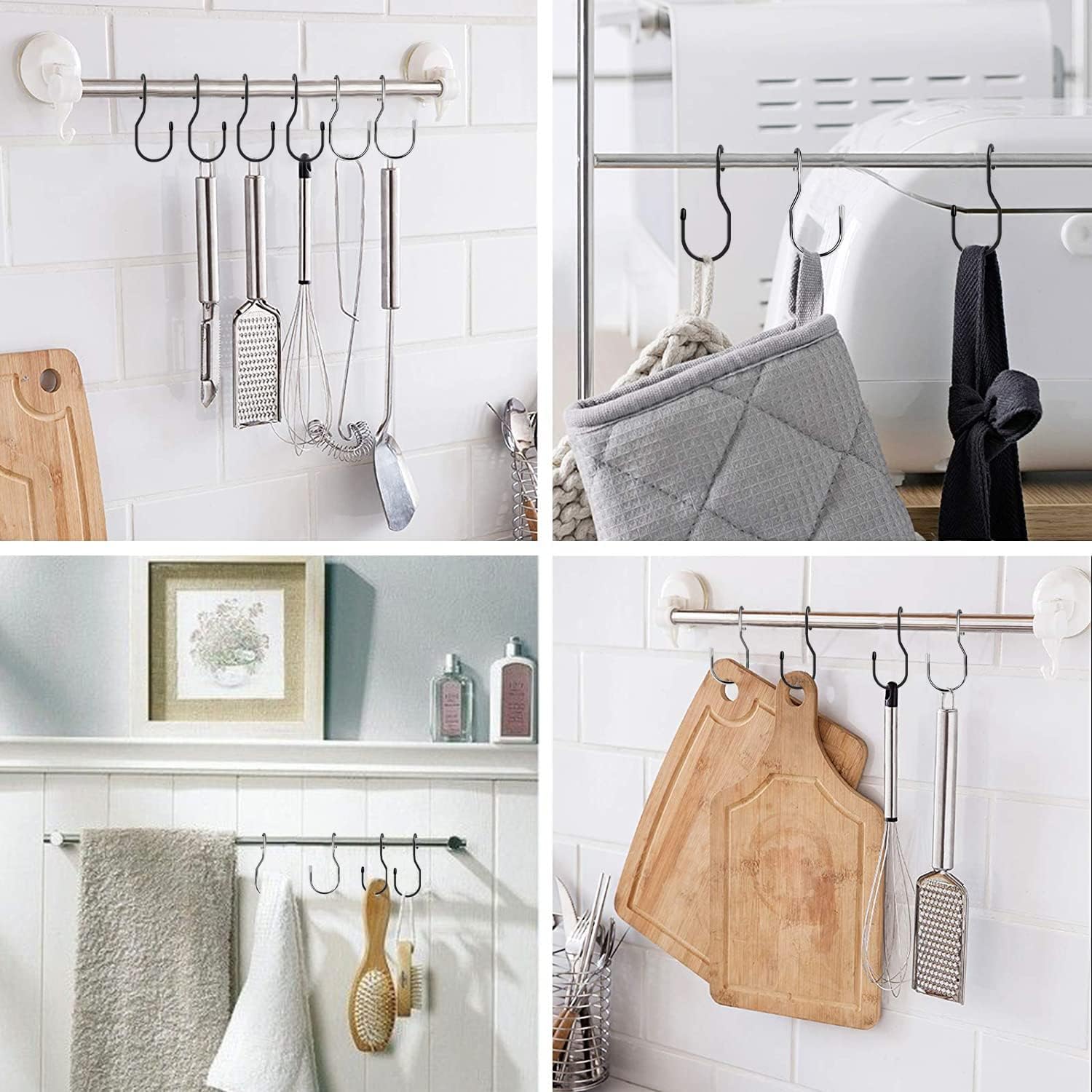 Purse Hanger for Closet, Unique Twist Design Bag Hanger Purse Hooks, 5 inch Large Size Closet Rod
