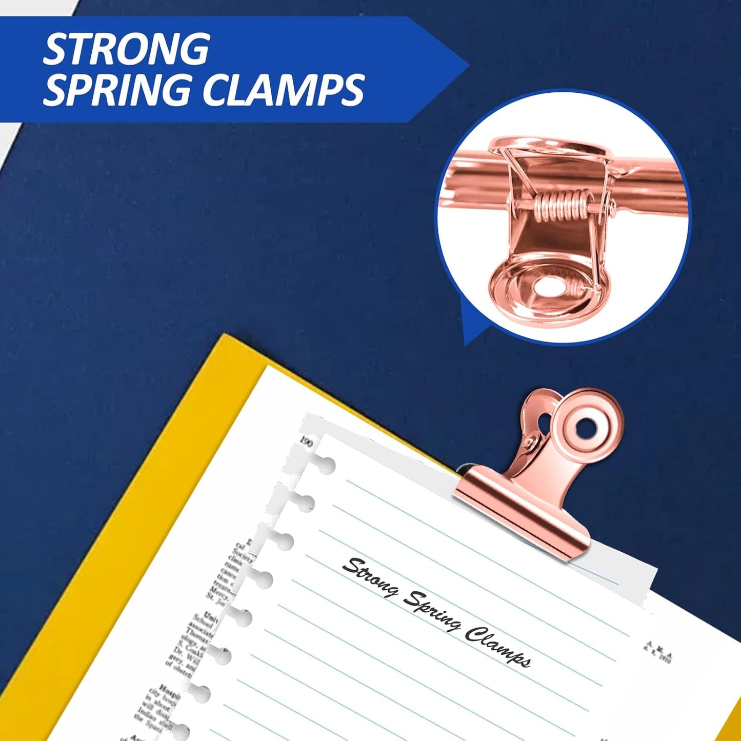 30 Pack Small Bull Clips 0.87 Inch Mini Metal Hinge Clips Binder Paper Hinge Clip for Office, Home