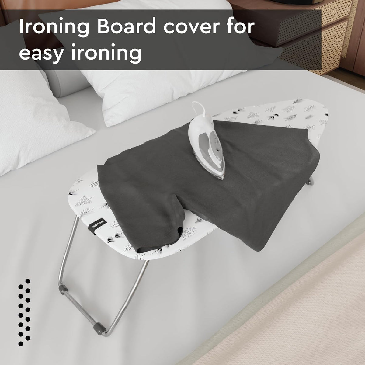 Encasa XO Ironing Board Cover and Pad 28"x12" - Thick 3mm Felt Padding, Drawstring Tightening &