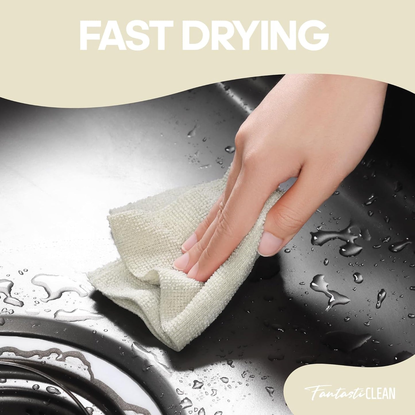 Fantasticlean Microfiber Cleaning Cloth Roll 2 Rolls 120 Pack, Tear Away Paperless Towels, 8" x 8"