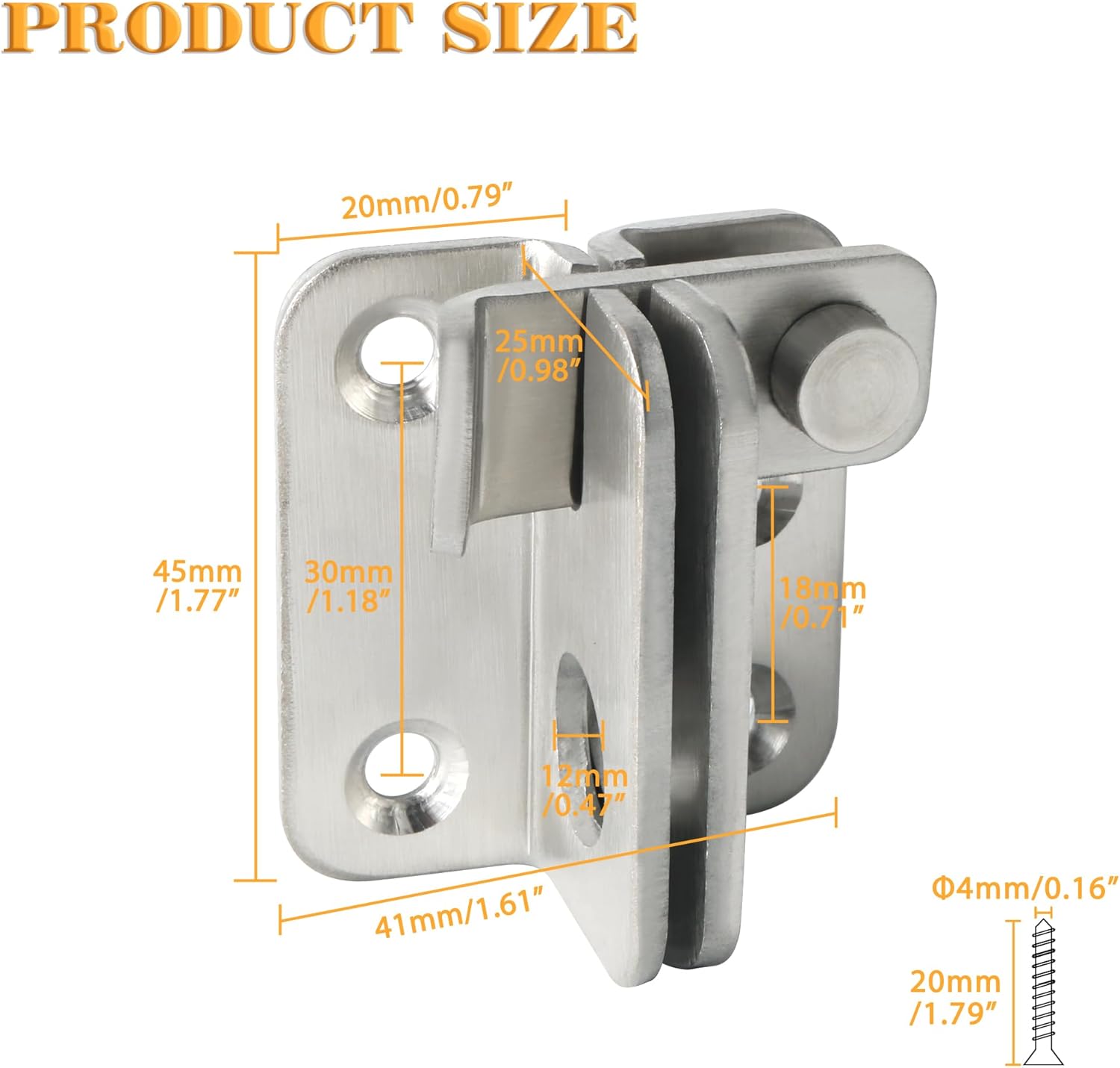 Alise Flip Latch Gate Latches Slide Bolt Latch Safety Door Lock Catch for Barn Cabinet Pet Cage