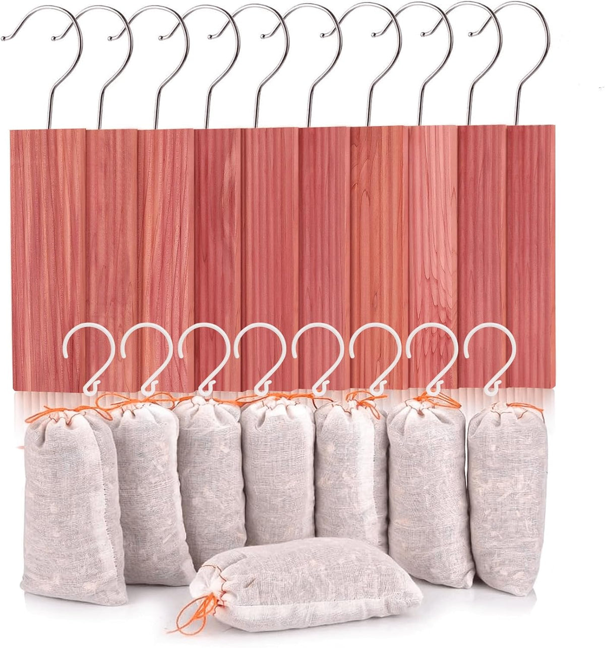 Homode Cedar Blocks, Cedar Hang Ups for Clothes Storage, Cedar Sachets for for Closets and Drawers