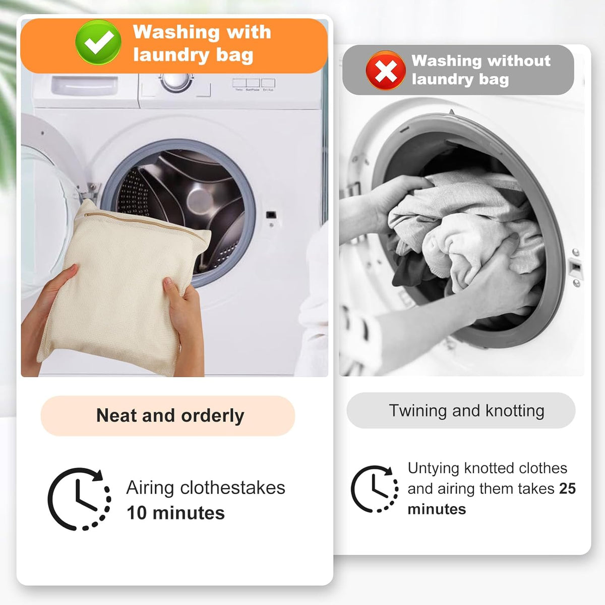 4-Piece Medium Durable Organic Cotton Mesh Laundry Bags with Sturdy Zippers and Breathable Mesh are