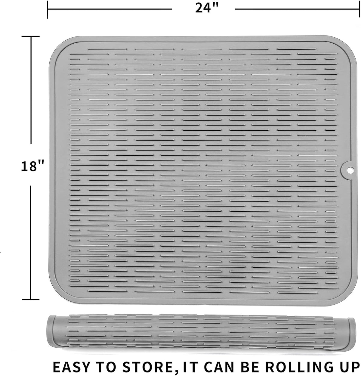 Silicone Dish Drying Mat for Multiple Usage,Easy clean,Eco-friendly,Heat-resistant Silicone Mat for
