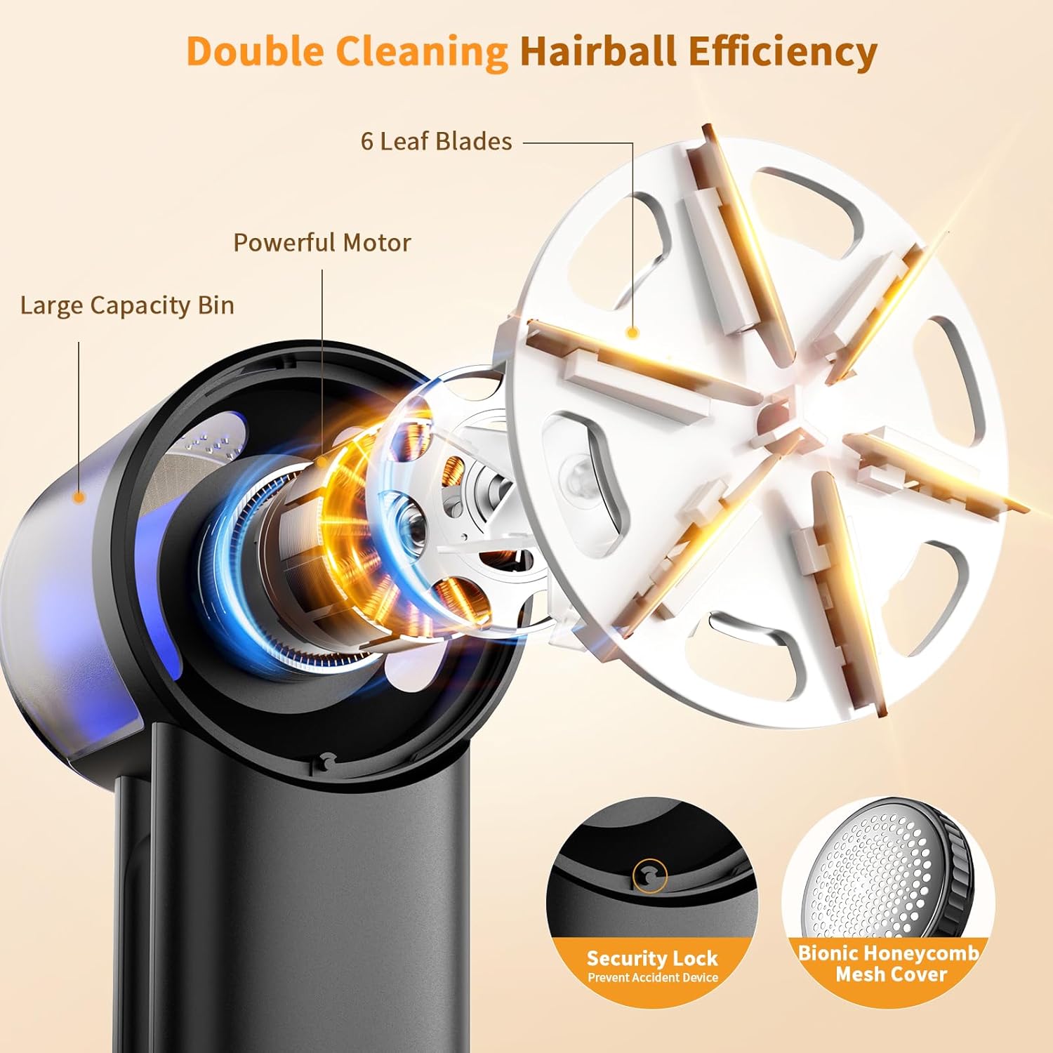 coldSky Electric Fabric Shaver & Lint Remover, Rechargeable Portable 3-Speed LED Digital Display