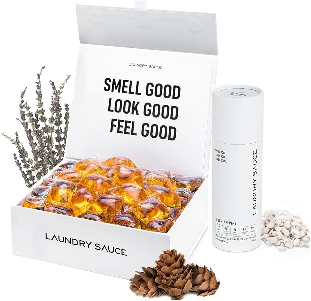 Laundry Sauce - Luxury Scented Laundry Detergent Pods & Scent Booster Bundle (Siberian Pine)