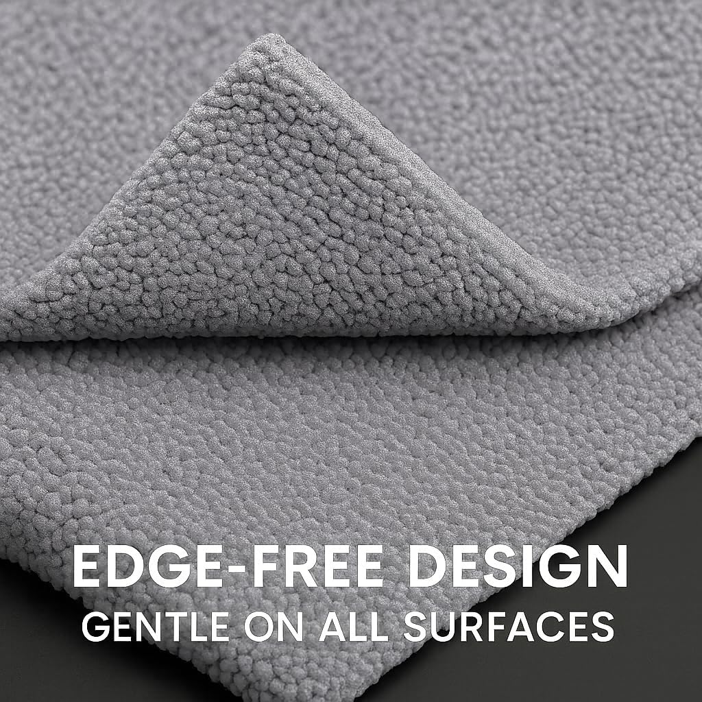 Paks - Edgeless Microfiber Towels 4-Pack - Car Detailing Wash Cloths for Cleaning - 16x16 Car