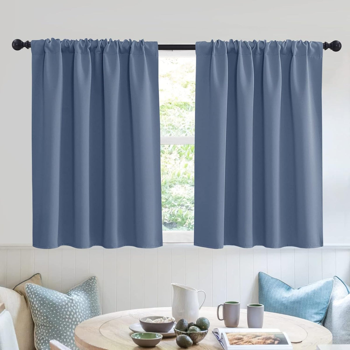RYB HOME Blackout Curtains for Small Window - Thermal Insulated Noise Reducing Energy Efficiency