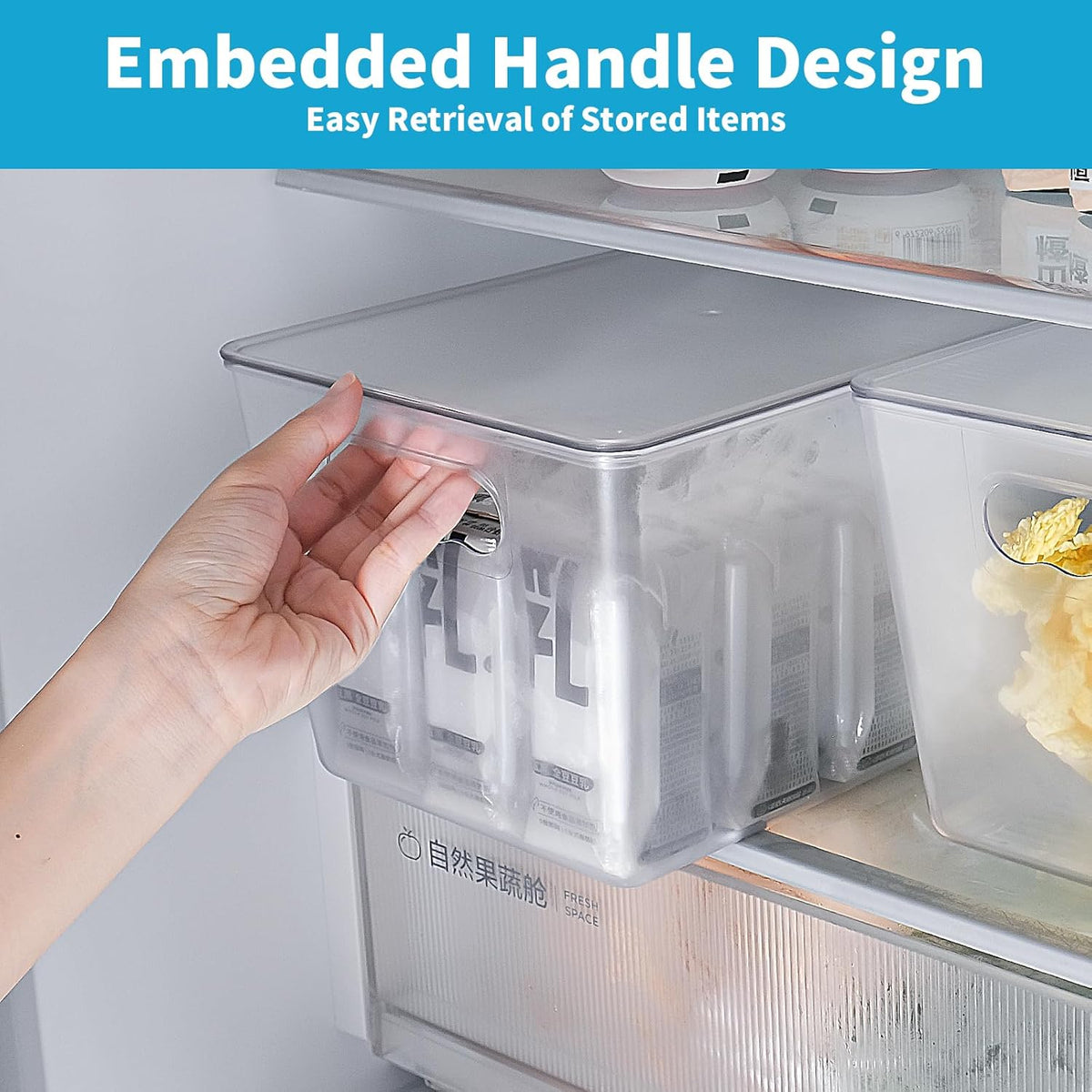 Clear Stackable Storage Bins, Pantry Organizers & Storage Containers, Cabinet Organizer, Home
