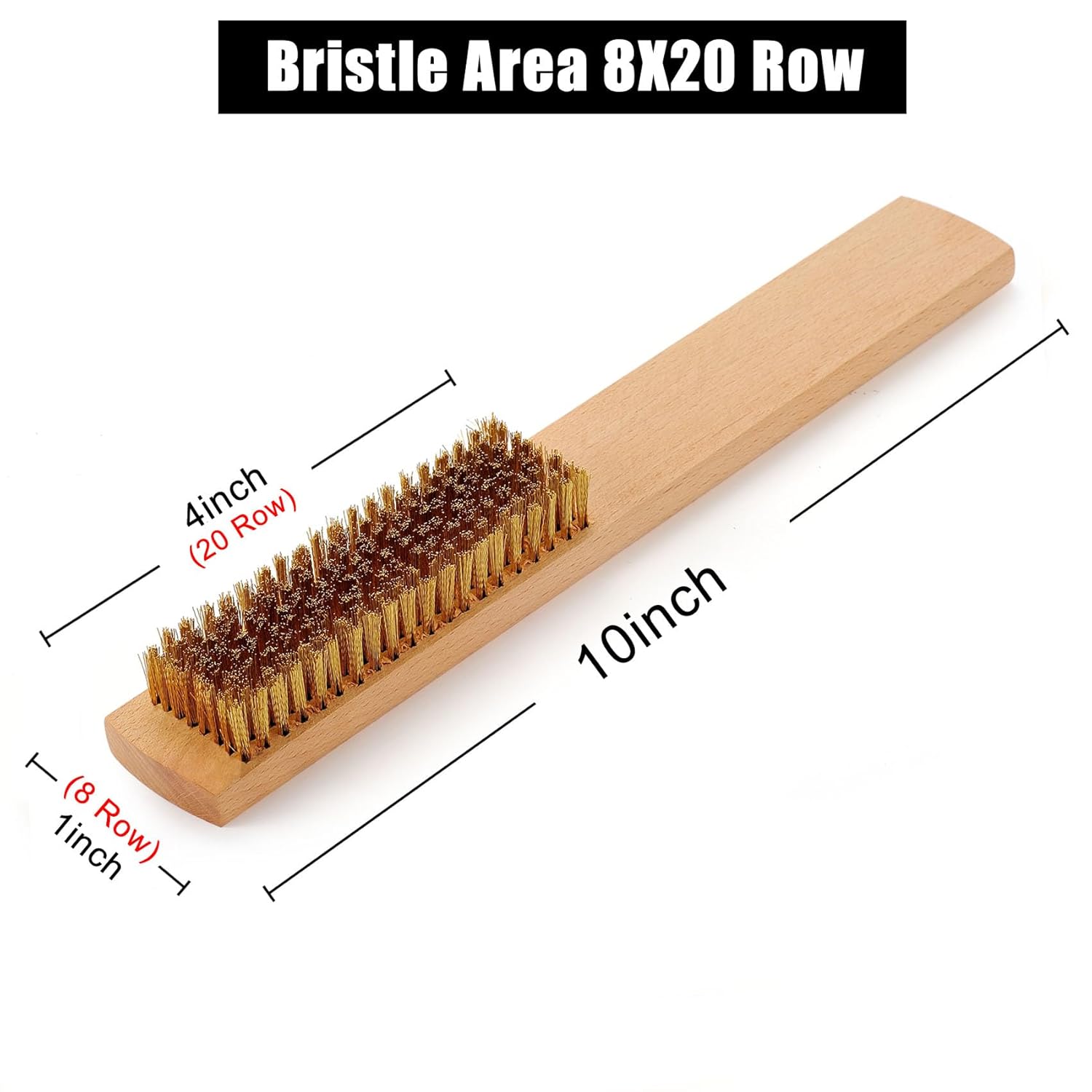 MAXMAN Brass Brush, Soft Brass Bristles Wire Brush for Cleaning Metal Rust, Welds, Home and
