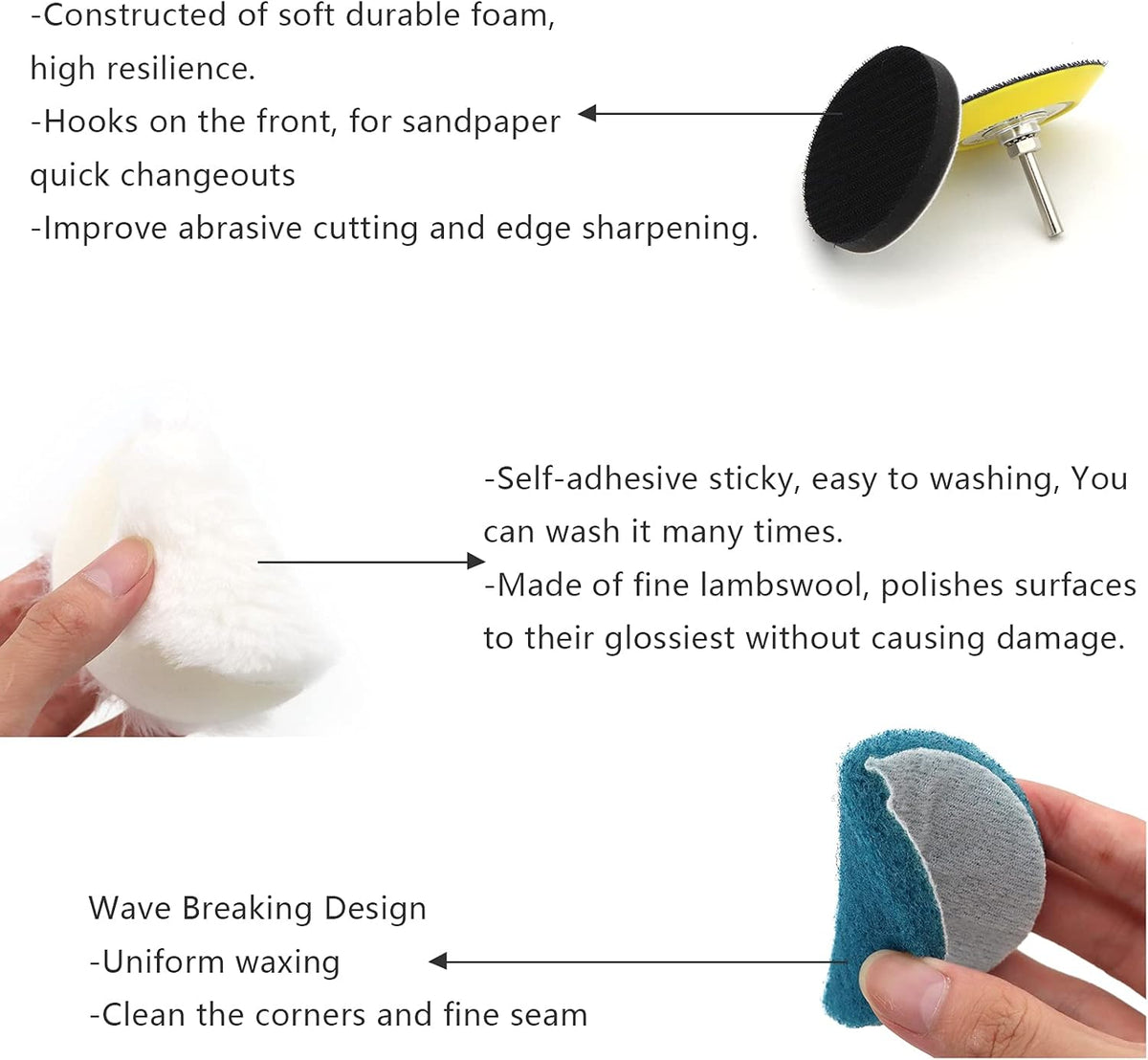 3 Inch Car Headlight Restoration Kit, Car Polishing Sanding Discs Assortment 2000 to 10000 Grit