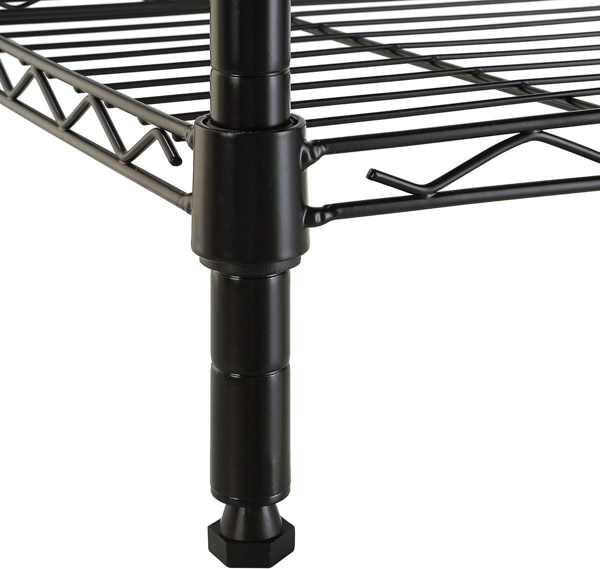 Amazon Basics 5-Shelf Tower Adjustable Storage Shelving Unit, Black, 16 D x 16 W x 54 H in