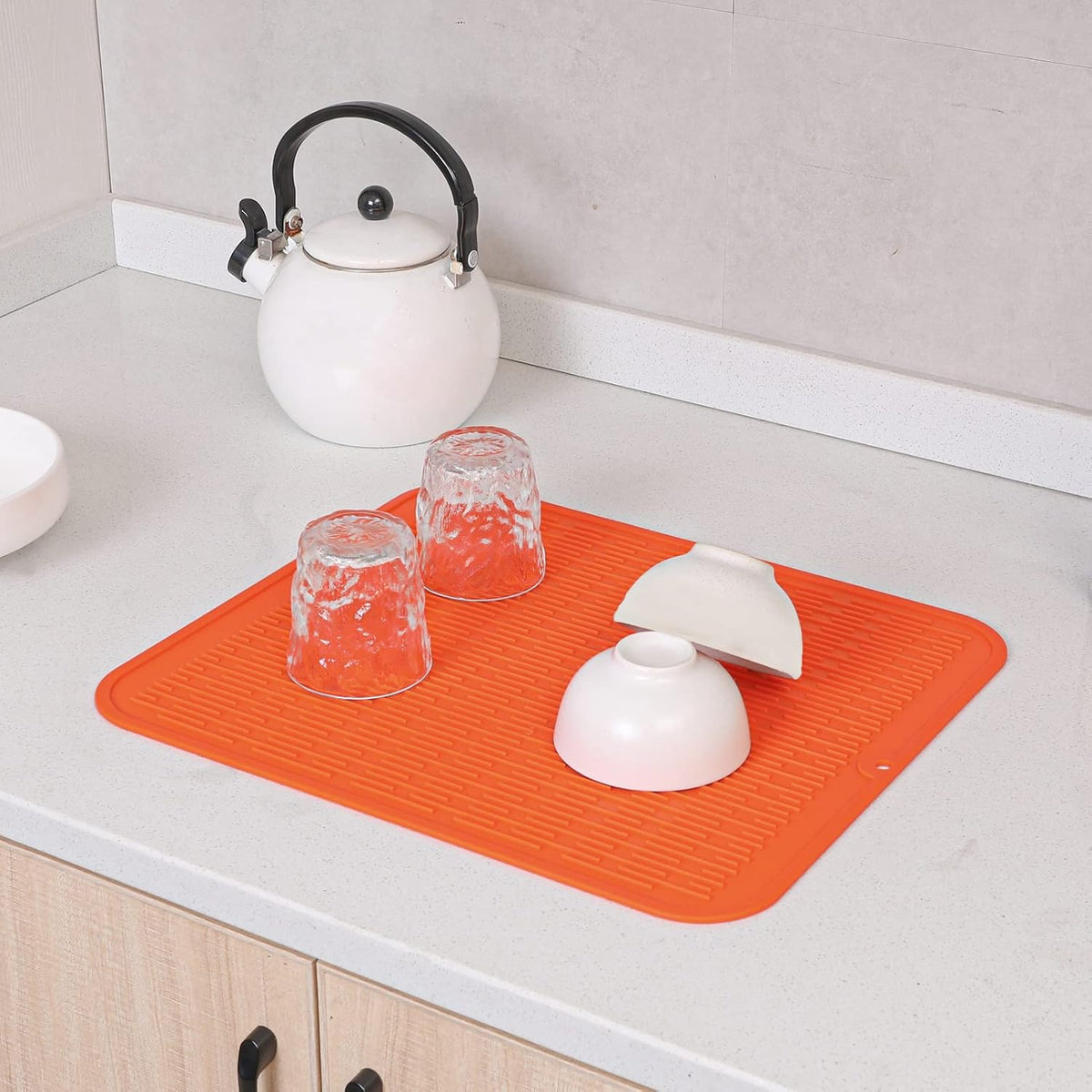Silicone Dish Drying Mat for Multiple Usage,Easy clean,Eco-friendly,Heat-resistant Silicone Mat for