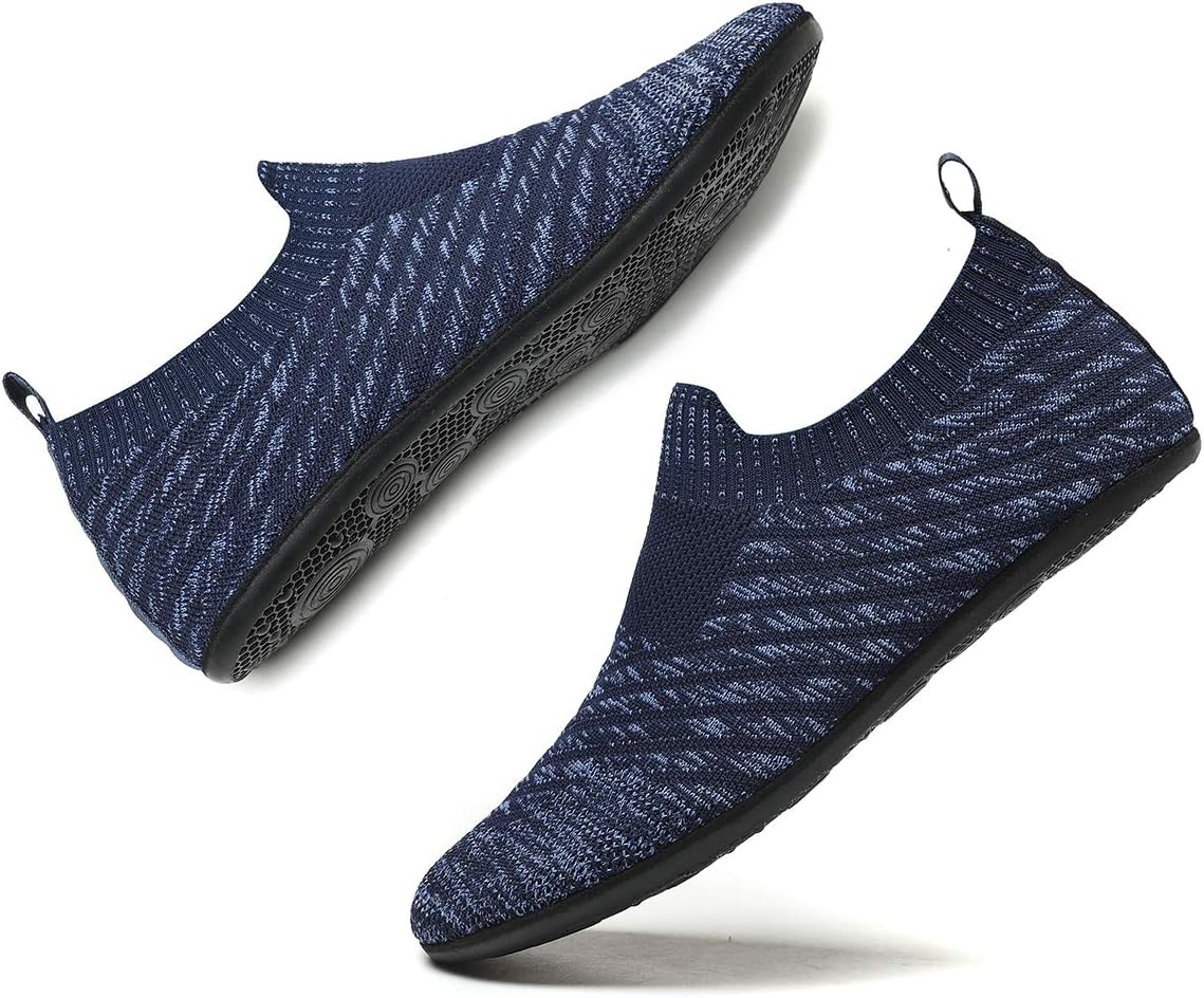 QZKDM Lightweight Slip on Grip Indoor House Slippers Barefoot Non Slip Home Exercise Yoga Shoes for