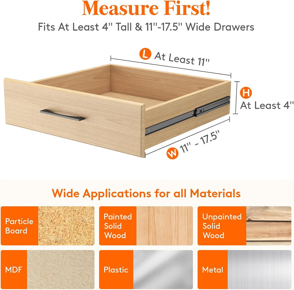 Lifewit 16 Pack Drawer Dividers 4" High, 11-17" Adjustable Drawer Organizers for Clothes